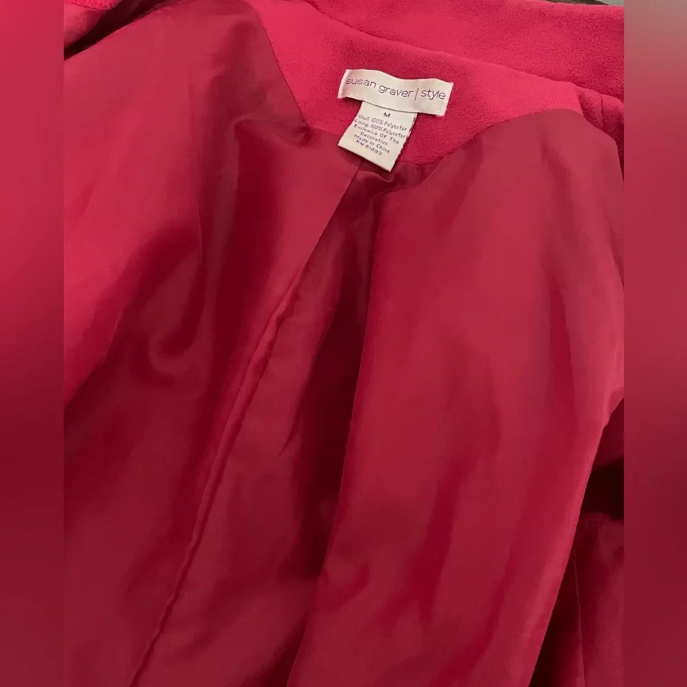 Susan‎ Graver Fuchsia Embroidered Jacket * Size Medium